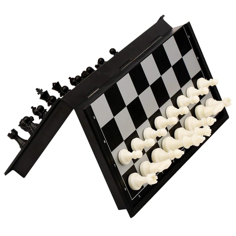 QuadPro Magnetic Travel Chess Set 9.84 Inches with Folding Chess Board Educational Toys for Kids and Adults, 2 Players - Image 1